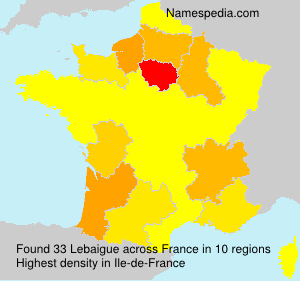 Surname Lebaigue in France Surname Lebaigue in France