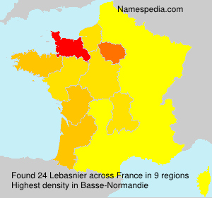 Surname Lebasnier in France Surname Lebasnier in France