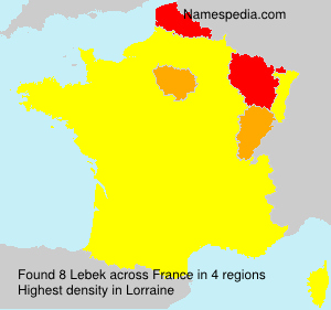 Surname Lebek in France Surname Lebek in France
