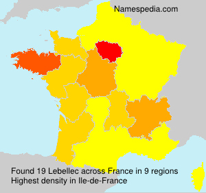 Surname Lebellec in France Surname Lebellec in France