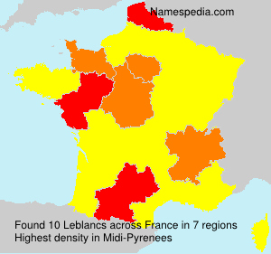 Surname Leblancs in France