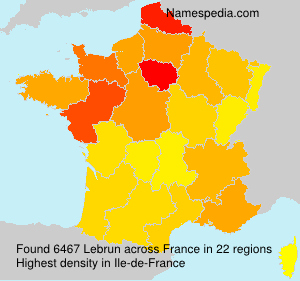 Surname Lebrun in France Surname Lebrun in France