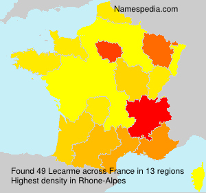 Surname Lecarme in France Surname Lecarme in France