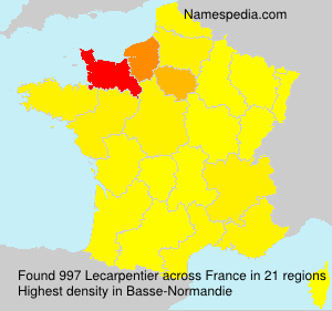 Surname Lecarpentier in France Surname Lecarpentier in France