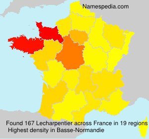 Surname Lecharpentier in France Surname Lecharpentier in France