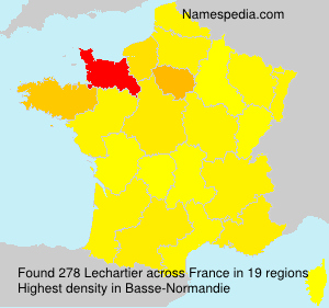Surname Lechartier in France Surname Lechartier in France
