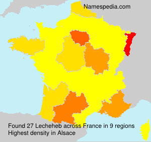 Surname Lecheheb in France