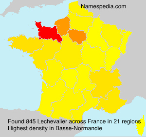 Surname Lechevalier in France Surname Lechevalier in France