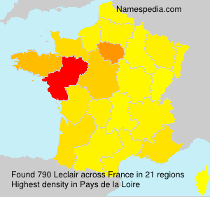 Surname Leclair in France Surname Leclair in France