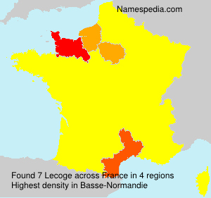 Surname Lecoge in France Surname Lecoge in France