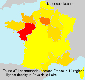 Surname Lecommandeur in France Surname Lecommandeur in France