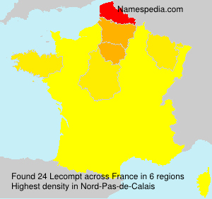 Surname Lecompt in France Surname Lecompt in France