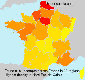 Surname Lecompte in France Surname Lecompte in France
