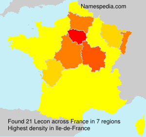 Surname Lecon in France Surname Lecon in France