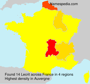 Surname Lecrit in France Surname Lecrit in France