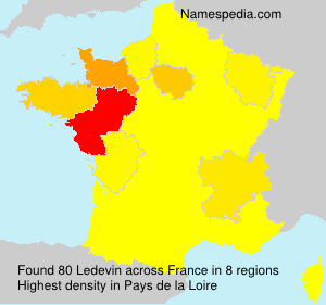 Surname Ledevin in France Surname Ledevin in France