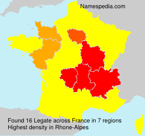 Surname Legate in France Surname Legate in France