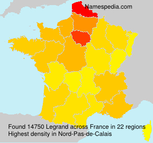 Surname Legrand in France Surname Legrand in France