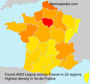 Surname Legros in France Surname Legros in France