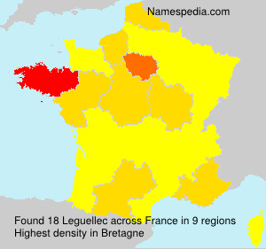 Surname Leguellec in France Surname Leguellec in France