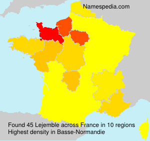 Surname Lejemble in France Surname Lejemble in France
