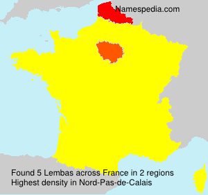 Surname Lembas in France Surname Lembas in France