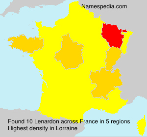 Surname Lenardon in France