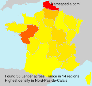 Surname Lentier in France Surname Lentier in France
