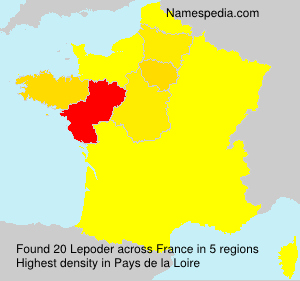 Surname Lepoder in France Surname Lepoder in France
