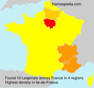 Surname Lespinats in France Surname Lespinats in France