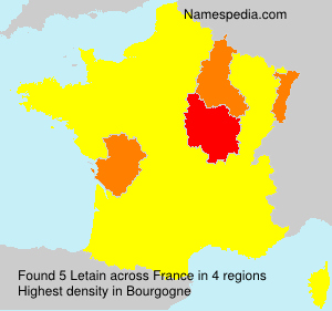 Surname Letain in France