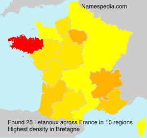 Surname Letanoux in France Surname Letanoux in France