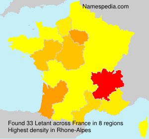 Surname Letant in France Surname Letant in France
