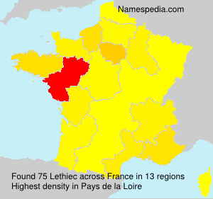 Surname Lethiec in France Surname Lethiec in France