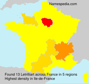 Surname Letrilliart in France Surname Letrilliart in France