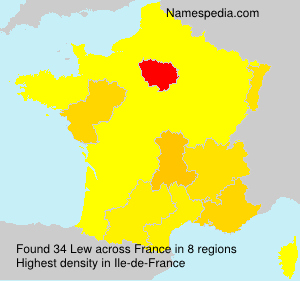 Surname Lew in France Surname Lew in France