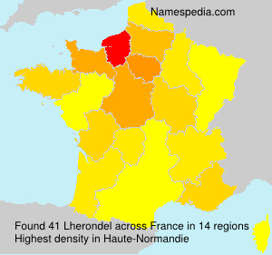 Surname Lherondel in France
