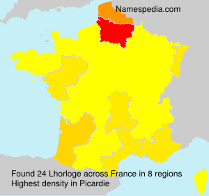 Surname Lhorloge in France Surname Lhorloge in France