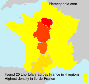 Surname Lhortolary in France