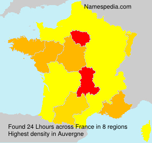 Surname Lhours in France Surname Lhours in France