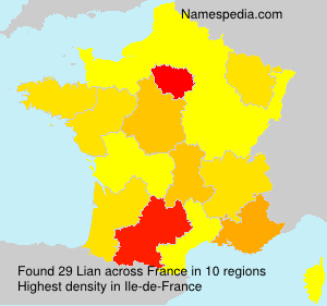 Surname Lian in France Surname Lian in France
