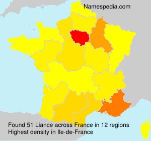 Surname Liance in France Surname Liance in France