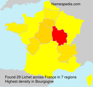 Surname Lichet in France Surname Lichet in France