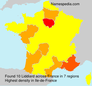 Surname Liddiard in France Surname Liddiard in France