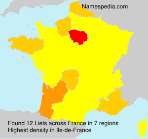 Surname Liets in France Surname Liets in France