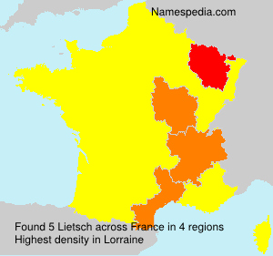 Surname Lietsch in France Surname Lietsch in France