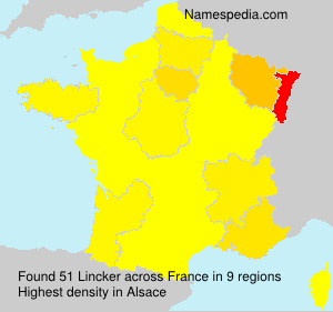 Surname Lincker in France Surname Lincker in France