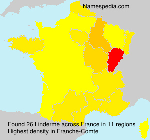 Surname Linderme in France Surname Linderme in France