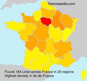 Surname Linet in France Surname Linet in France