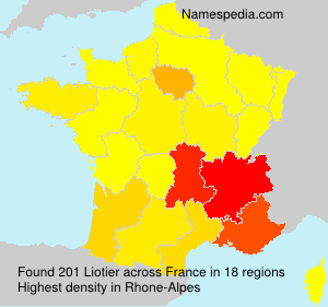 Surname Liotier in France Surname Liotier in France